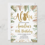 Aloha Verjaardag, Luau Verjaardag, Elke Leeftijd,  Kaart (Voorkant)