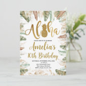 Aloha Verjaardag, Luau Verjaardag, Elke Leeftijd,  Kaart (Staand voorkant)