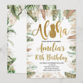 Aloha Verjaardag, Luau Verjaardag, Elke Leeftijd,  Kaart (Voorkant / Achterkant)