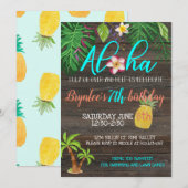 ALOHA verjaardag|Tropisch|Poolfeest Kaart (Voorkant / Achterkant)