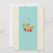 Aloha Verjaardagsfeest Aqua Aloha Ananas Uitnodige Kaart (Achterkant)