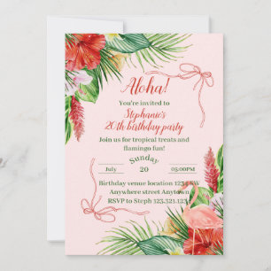 Aloha Verjaardagsfeest Uitnodigen - Schattigee Tro Kaart