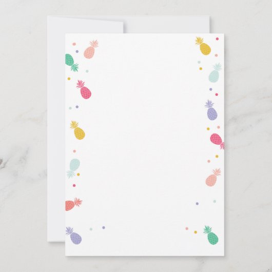 Aloha verjaardagsuitnodiging Tropical Luau Party G Kaart (Achterkant)