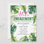 ALOHA VERLOVING Tropische Bladeren Roze & Groen Kaart (Voorkant)