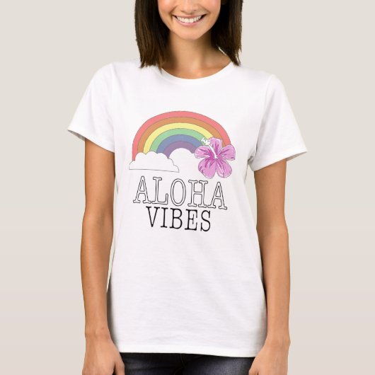 Aloha Vibes Hawaii Love T shirt (Voorkant)