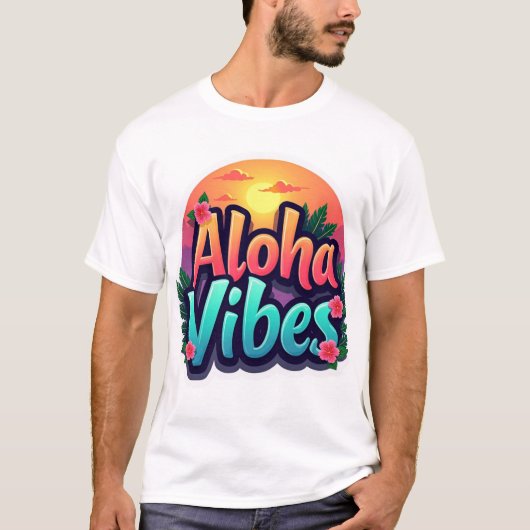 Aloha Vibes Mannen T-shirt (Voorkant)