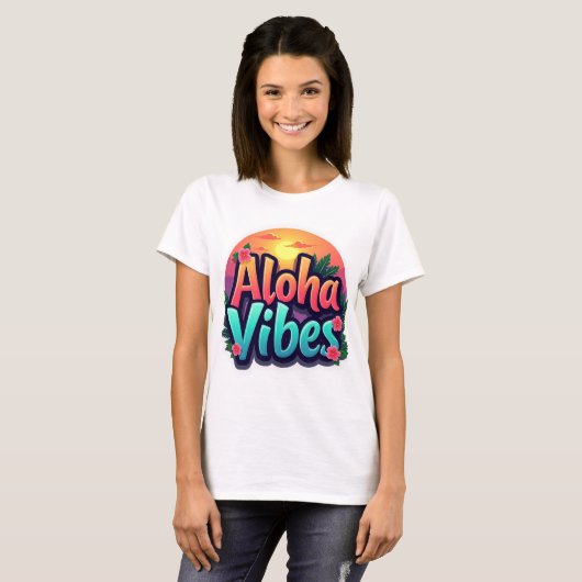 Aloha Vibes T-shirt (Voorkant volledig)