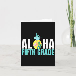 Aloha vijfde klas terug naar school Kinder docente Kaart