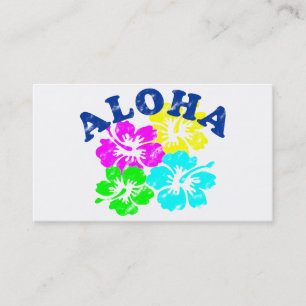 Aloha Visitekaartjes Hawaïaanse bloemen