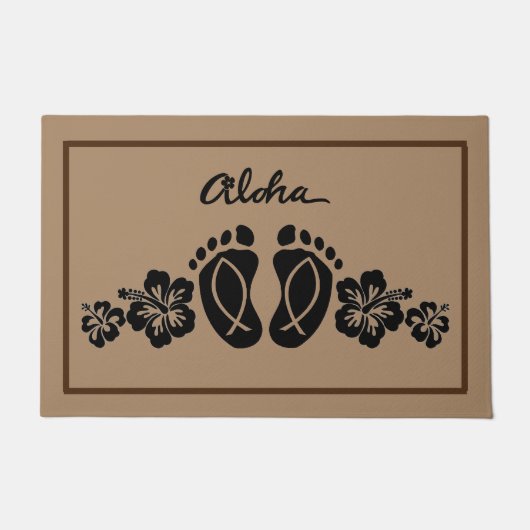 Aloha voetafdruk vloermat deurmat (Voorkant)