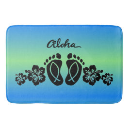 Aloha voetafdrukken badmat