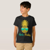 Aloha vrijdag ananas geschenken zomer fruit ananas t-shirt (Voorkant volledig)
