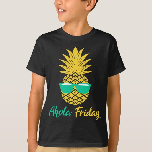 Aloha vrijdag ananas geschenken zomer fruit ananas t-shirt (Voorkant)