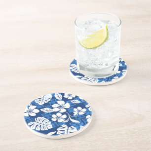 ALOHA VRIJDAG (BLUE) ZANDSTEEN ONDERZETTER