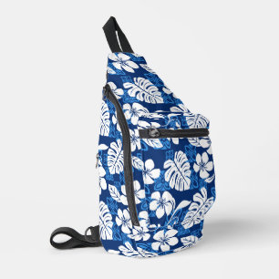 ALOHA VRIJDAG PATROON IN BLAUW SLING BAG