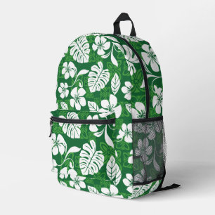 ALOHA VRIJDAG PATROON IN GROEN BEDRUKTE RUGZAK