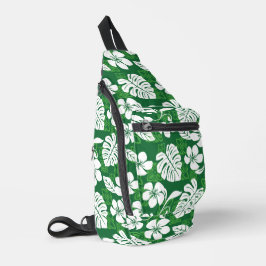 ALOHA VRIJDAG PATROON IN GROEN SLING BAG