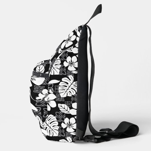 ALOHA VRIJDAG PATROON IN ZWARTE SLING TAS (Rechts)