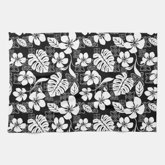 ALOHA VRIJDAG (ZWART EN GRAY) THEEDOEK (Horizontaal)