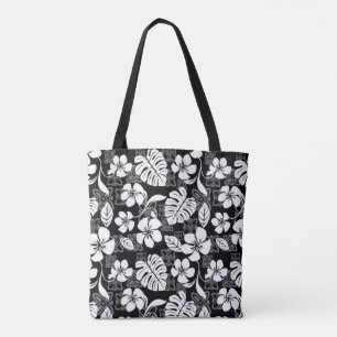 ALOHA VRIJDAG (ZWART EN GRAY) TOTE BAG