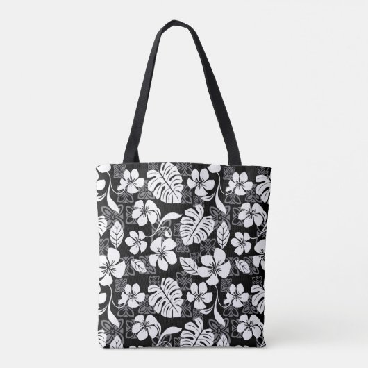 ALOHA VRIJDAG (ZWART EN GRAY) TOTE BAG (Achterkant)