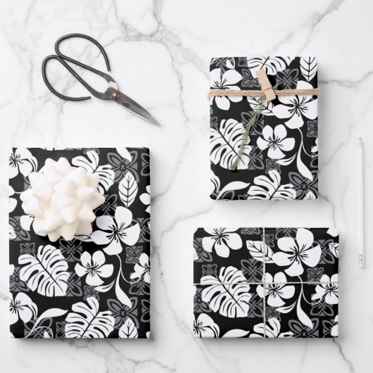 ALOHA VRIJDAG (ZWART) INPAKPAPIER VEL (Voorkant)