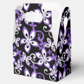 ALOHA VRIJDAG (ZWART/PAARS) Vierbox Bedankdoosjes (Geopend)