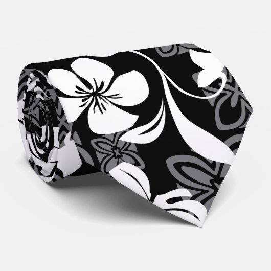 ALOHA VRIJDAG (ZWART) STROPDAS (Opgerold)