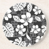 ALOHA VRIJDAG (ZWART) ZANDSTEEN ONDERZETTER (Voorkant)