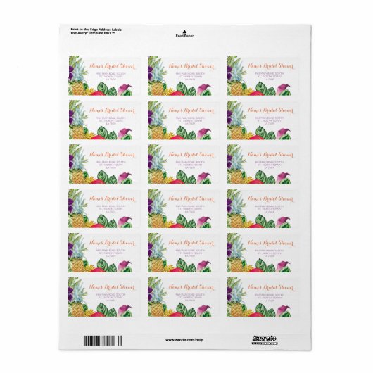 Aloha Vrijgezellenfeest Adresetiketten Luau Sticke Etiket (Full Sheet)