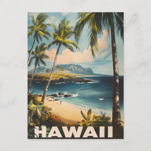 Aloha wacht op: een  Hawaï Briefkaart (Voorkant)