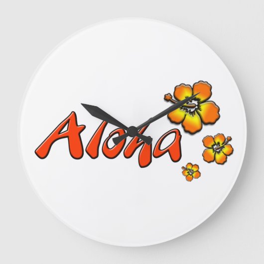 Aloha Wall Clock Grote Klok (Voorkant)