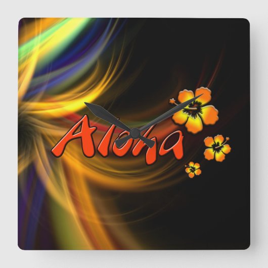 Aloha - Wandklok (Voorkant)