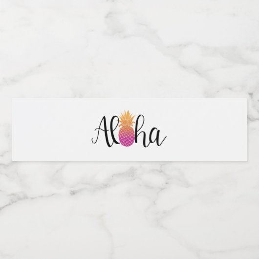 Aloha Waterfles Etiketten (Enkel label)