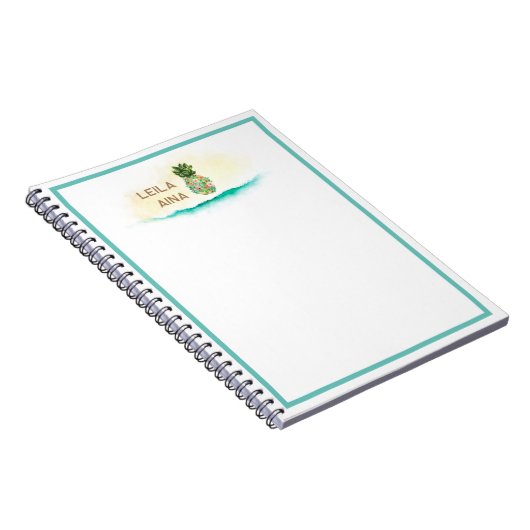 Aloha Waterverf Pineapple Island Notitieboek (Rechterzijde)
