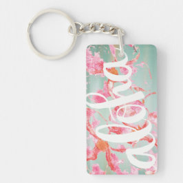 Aloha Waterverf Plumeria Sleutelhanger
