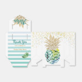 Aloha Waterverf Tropische ananasappelvanger Bedankdoosjes (Uitgevouwen)
