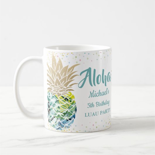 Aloha Waterverf Tropische Mok ananas koffie (Links)
