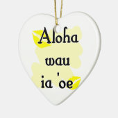 Aloha wau a'oe - Hawaiian Ik hou van je Keramisch Ornament (Links)