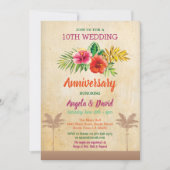 Aloha Wedding Jubileum Tropische Uitnodiging (Voorkant)