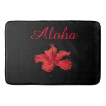 Aloha Welcome Tropical Hawaiian Hibiscus Flower