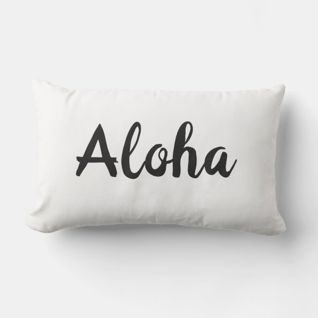 Aloha White Pillow - Outdoor Buitenkussen (Voorkant)
