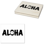 Aloha Wood Art Stamp Rubberstempel (Gestempeld)