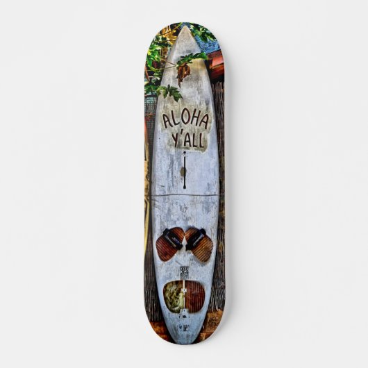 Aloha Y'ALL Tropical skateboard (Voorkant)