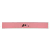 aloha zalm print woord grosgrain lint (Voorkant)