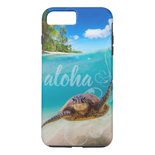 Aloha Zee Turtle iPhone 7 Plus Hoesje (Achterkant)