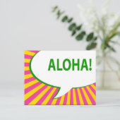 aloha! : zeepbel in de strip briefkaart (Staand voorkant)