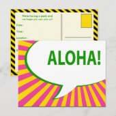 aloha! : zeepbel in de strip briefkaart (Voorkant / Achterkant)