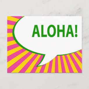 aloha! : zeepbel in de strip briefkaart