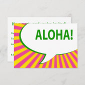 aloha! : zeepbel in de strip kaart (Voorkant / Achterkant)